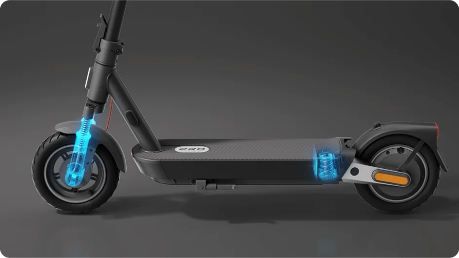 Detalhe técnico do Patinete elétrico Xiaomi 5 Pro
