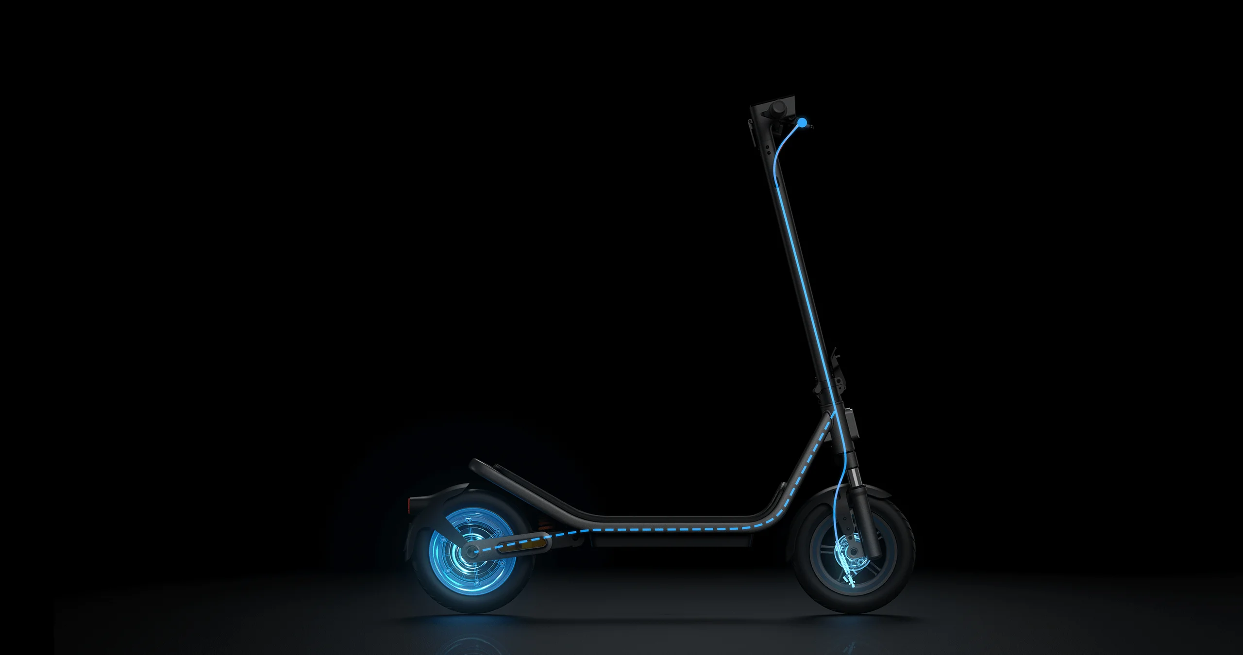Dual braking system so you can ride fast and stop with confidence