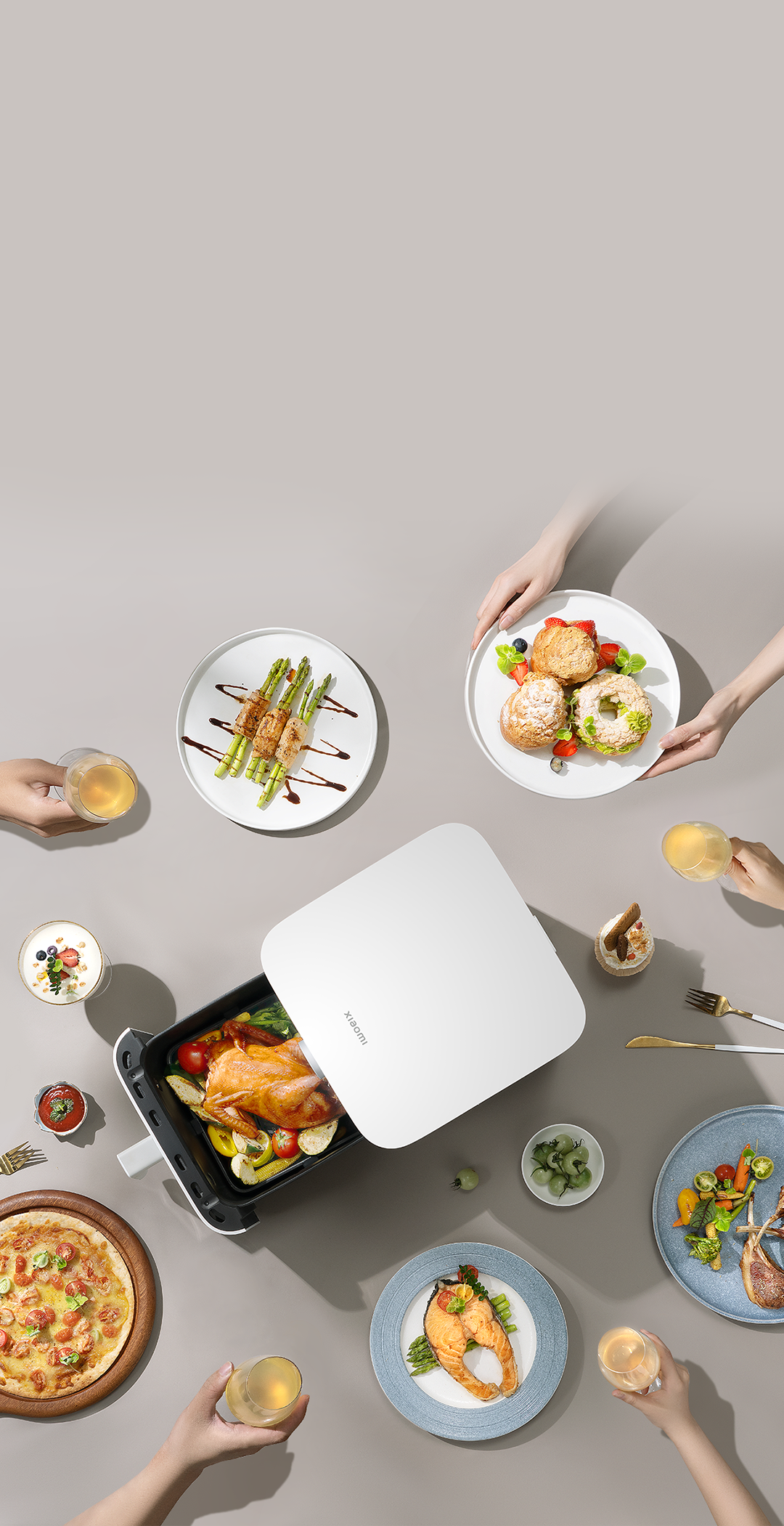 Freidora de aire  Xiaomi Smart Air Fryer 6.5L, 1800W, 6.5L, 40-220ºC,  Control por App, Asistente Google, Negro