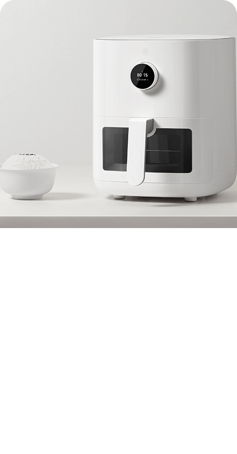 Xiaomi Smart Air Fryer Pro 4L Hot Air Fryer with OLED Display, Viewing  Window and Optional iOS/Android App (1,600 W, 4 Litres, 40°-200°C, Timer  Function, Dishwasher Safe, Google Assistant) : : Home & Kitchen