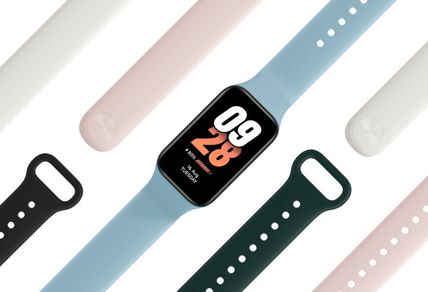 XIHAMA Correa compatible con Xiaomi Smart Mi Band 8, pulsera de silicona  con hebilla de anillo correas de reloj de repuesto para Mi Band 8 Ladies