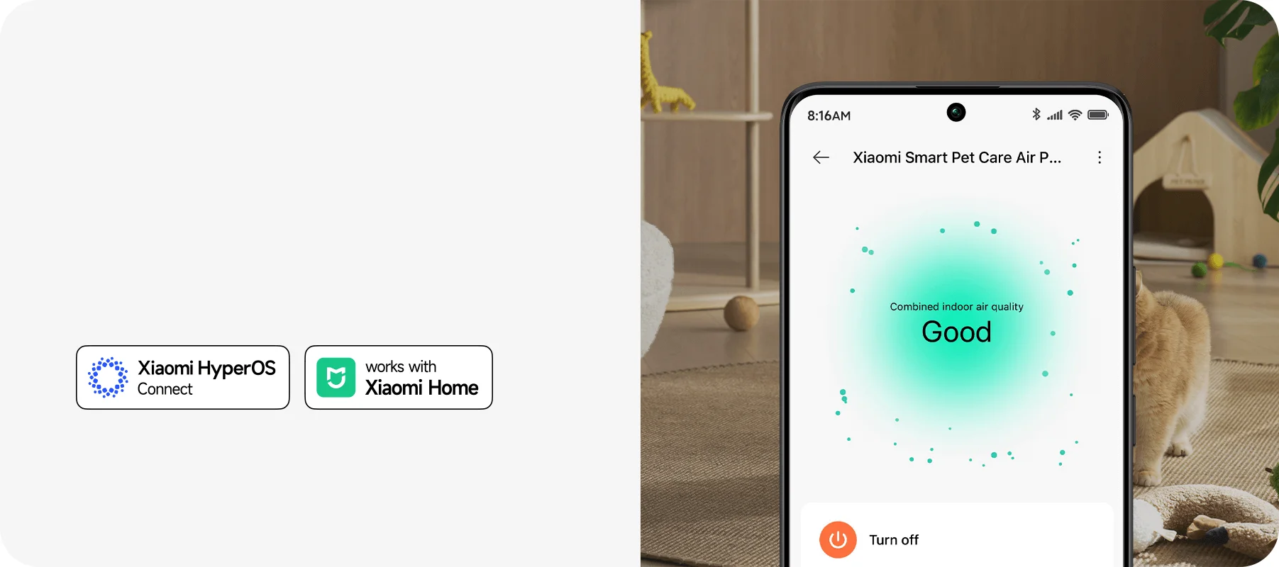 מטהר אוויר חכם לטיפול בחיות מחמד Smart Pet Care Air Purifier מבית Xiaomi