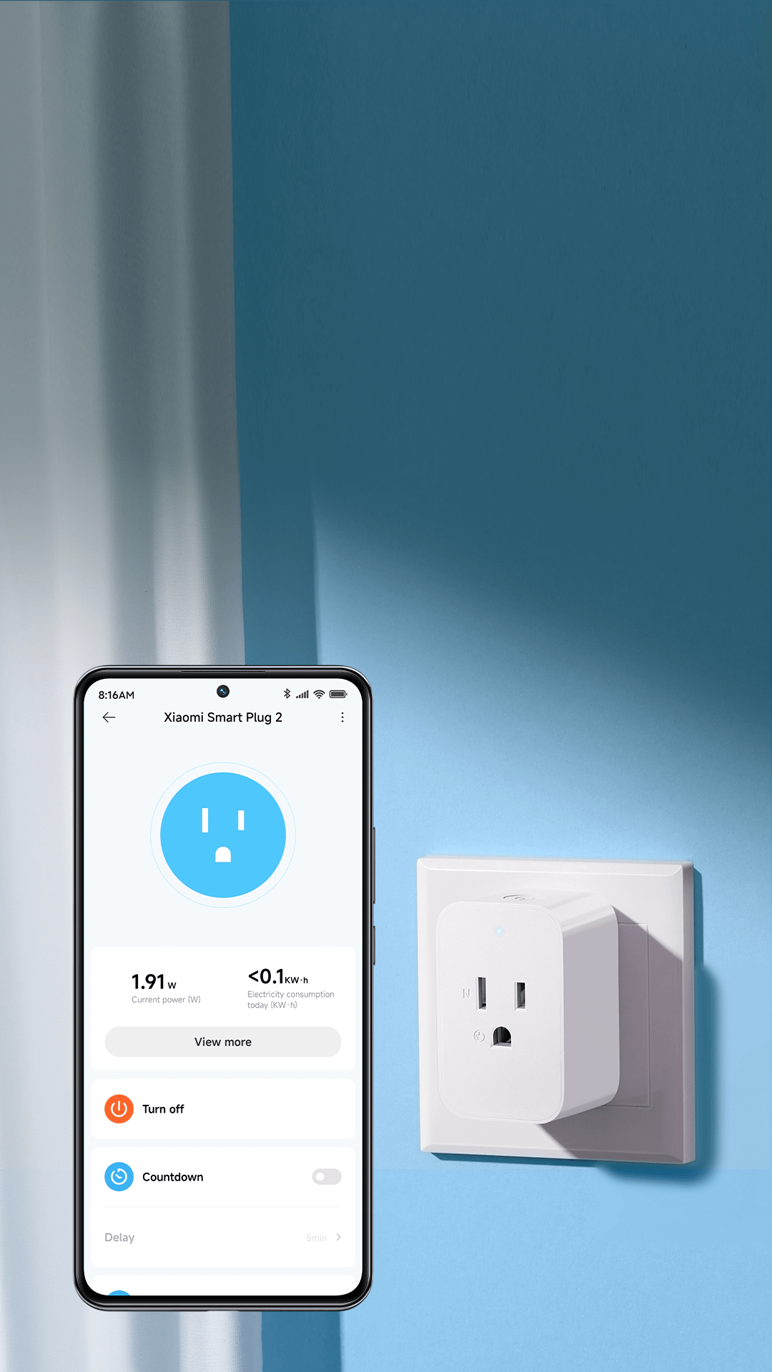 ecnhufe inteligente xiaomi smart plug 2 - wifi - bluetooth - consumo